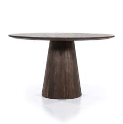 Eettafel Aron Rond - 130cm - Bruin - 95656