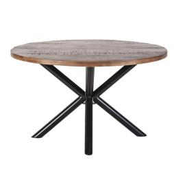 Eettafel Rond met Kruispoot - 130cm - Naturel - 22830