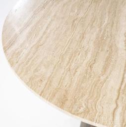 Eettafel Aikin - 130cm - Beige/Bruin - 95811