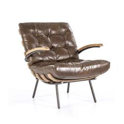 Fauteuil Bastiaan - Donker Bruin Java Leder - 97620