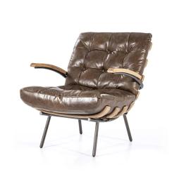 Fauteuil Bastiaan - Donker Bruin Java Leder - 97620