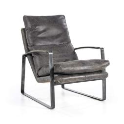 Fauteuil Lex - Antraciet Vintage Leer - 92090