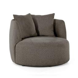 Fauteuil Louis met kussen - Bruin Spark - 95802  